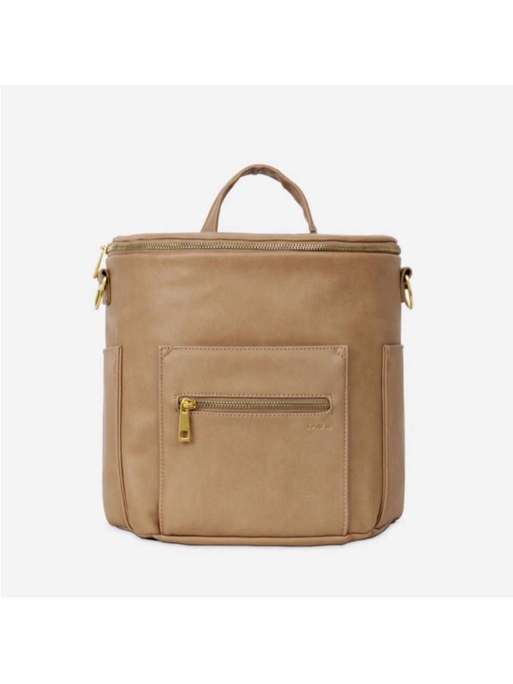 Fawn Design Convertible Leather Backpack Tote in Taupe